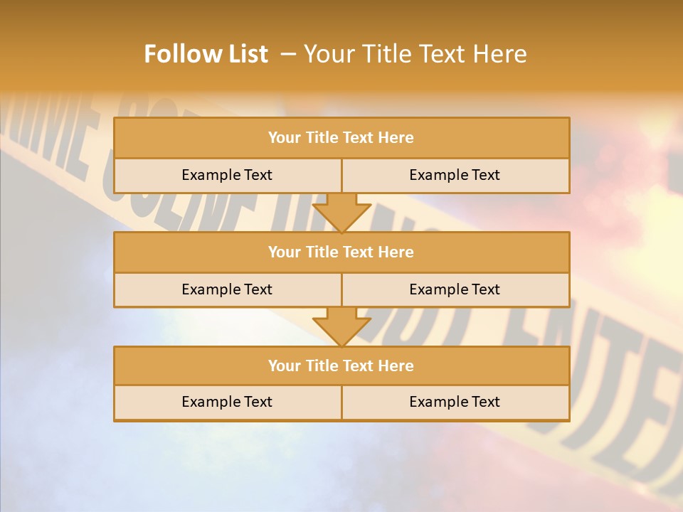 Tape Boundary Patrol Car PowerPoint Template