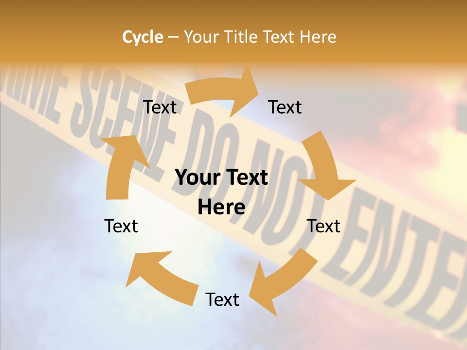 Tape Boundary Patrol Car PowerPoint Template