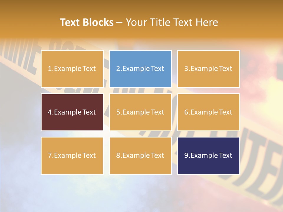 Tape Boundary Patrol Car PowerPoint Template