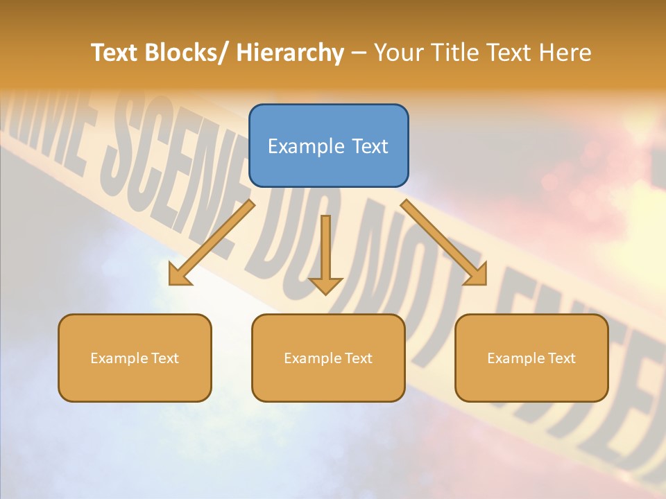Tape Boundary Patrol Car PowerPoint Template