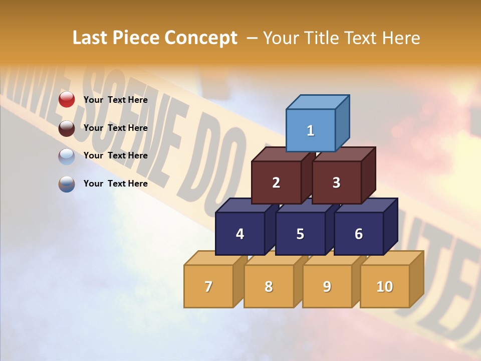 Tape Boundary Patrol Car PowerPoint Template