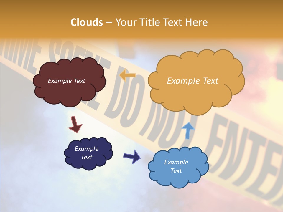 Tape Boundary Patrol Car PowerPoint Template