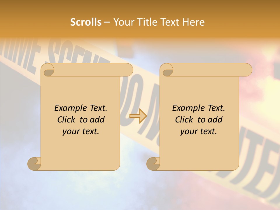 Tape Boundary Patrol Car PowerPoint Template