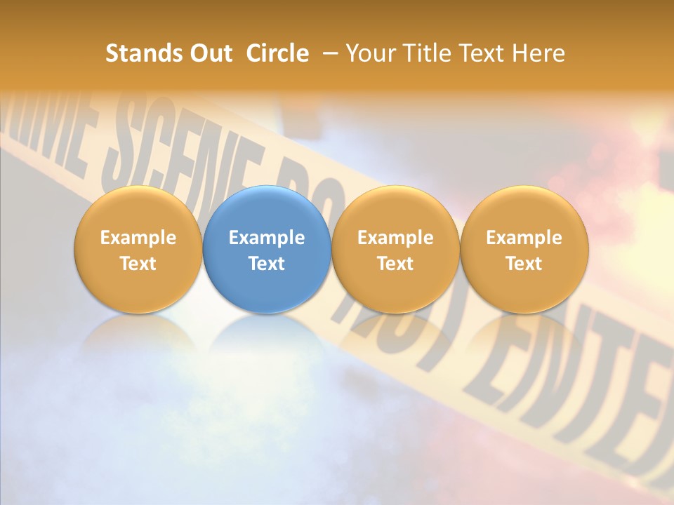 Tape Boundary Patrol Car PowerPoint Template