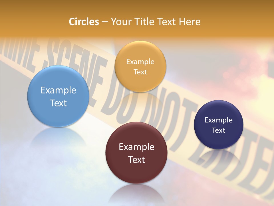 Tape Boundary Patrol Car PowerPoint Template