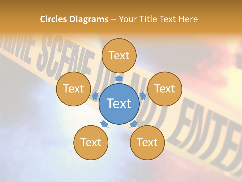 Tape Boundary Patrol Car PowerPoint Template