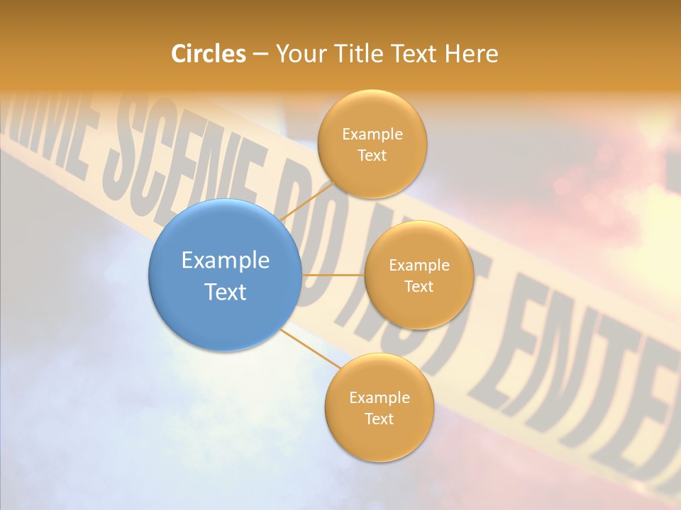 Tape Boundary Patrol Car PowerPoint Template