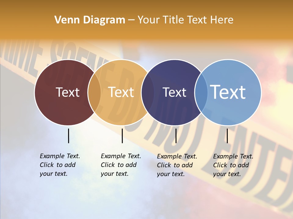 Tape Boundary Patrol Car PowerPoint Template