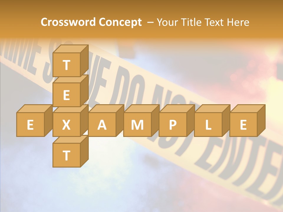 Tape Boundary Patrol Car PowerPoint Template