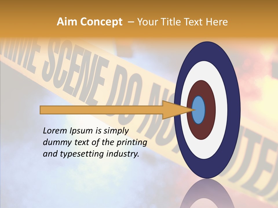 Tape Boundary Patrol Car PowerPoint Template