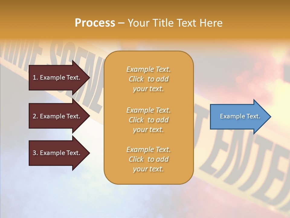 Tape Boundary Patrol Car PowerPoint Template