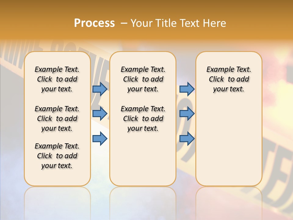 Tape Boundary Patrol Car PowerPoint Template