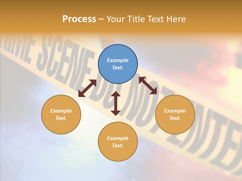 Tape Boundary Patrol Car PowerPoint Template