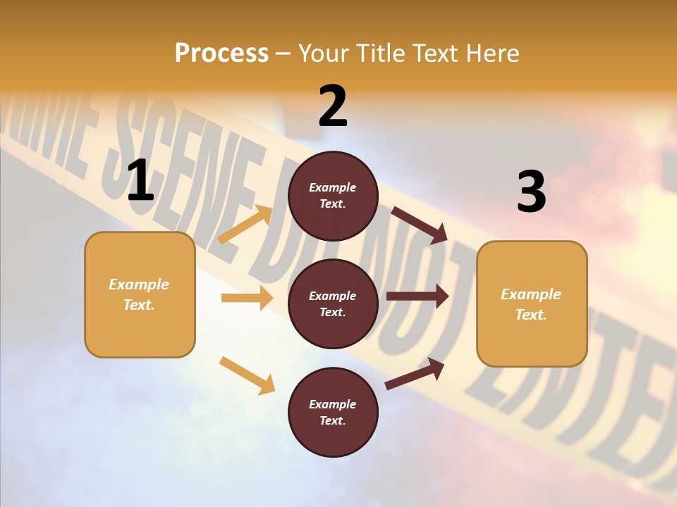 Tape Boundary Patrol Car PowerPoint Template