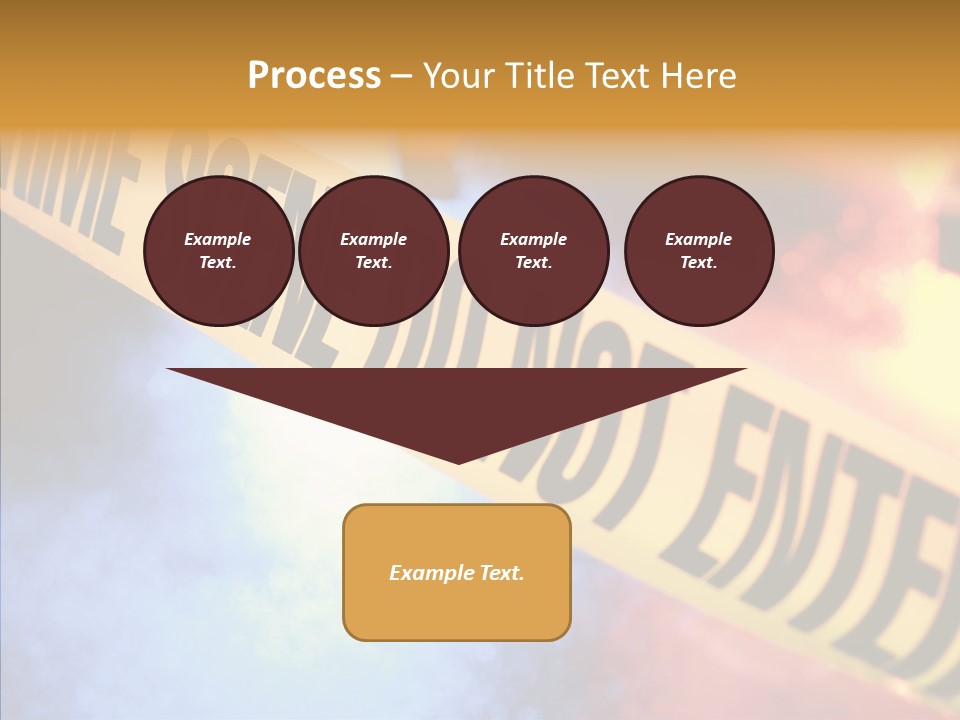 Tape Boundary Patrol Car PowerPoint Template