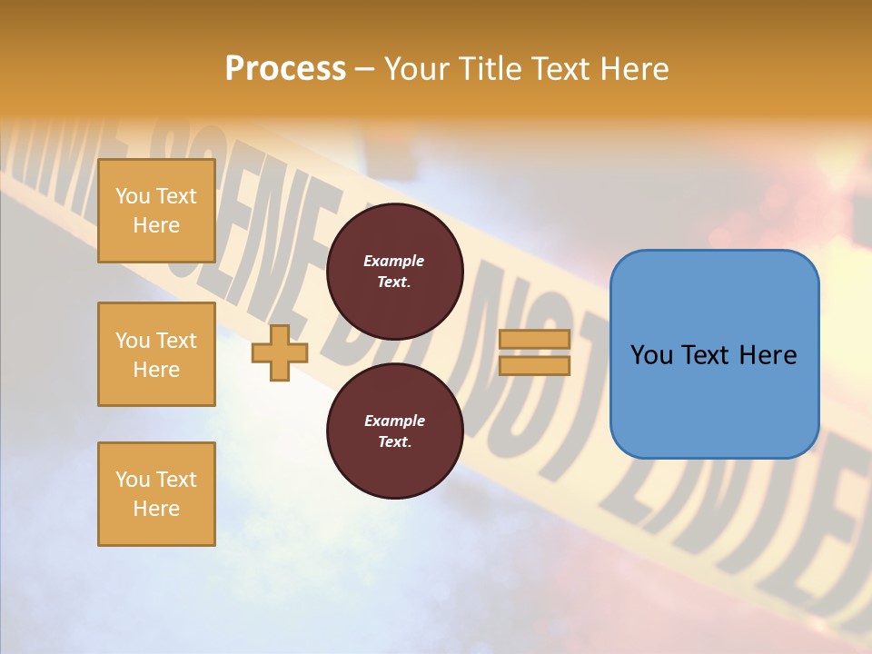 Tape Boundary Patrol Car PowerPoint Template