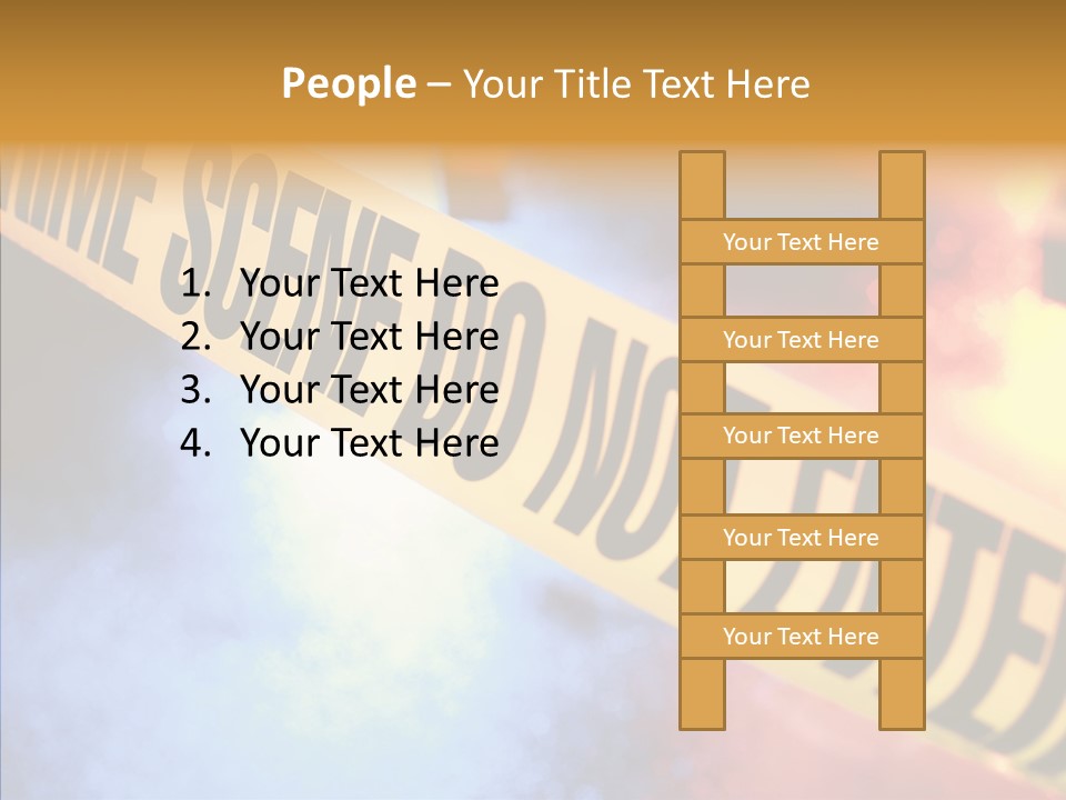 Tape Boundary Patrol Car PowerPoint Template