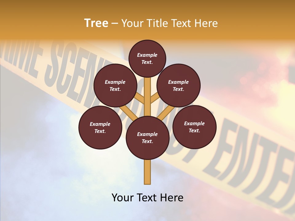 Tape Boundary Patrol Car PowerPoint Template