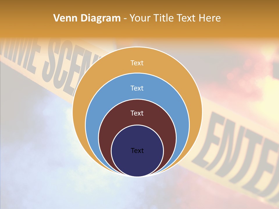 Tape Boundary Patrol Car PowerPoint Template