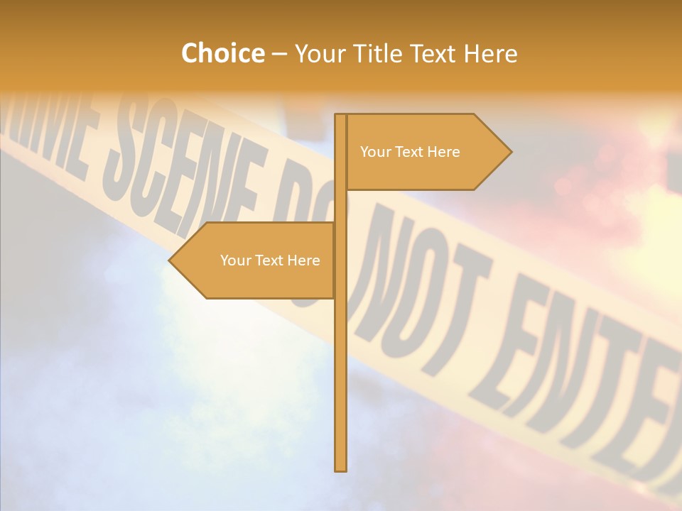 Tape Boundary Patrol Car PowerPoint Template