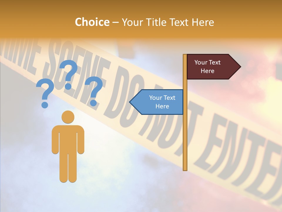 Tape Boundary Patrol Car PowerPoint Template