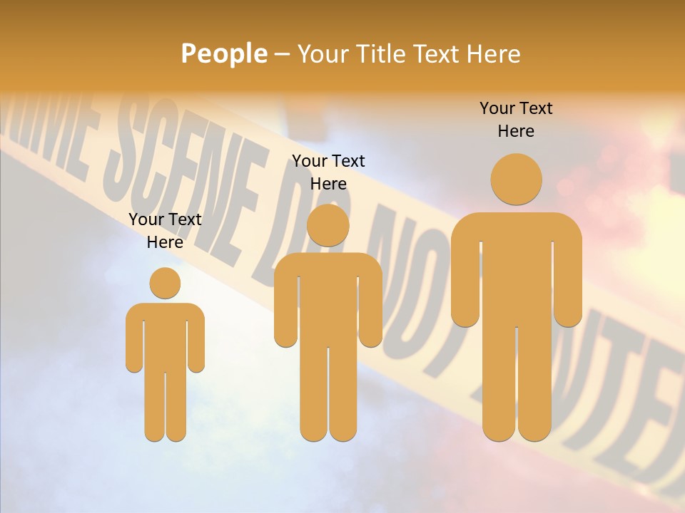 Tape Boundary Patrol Car PowerPoint Template