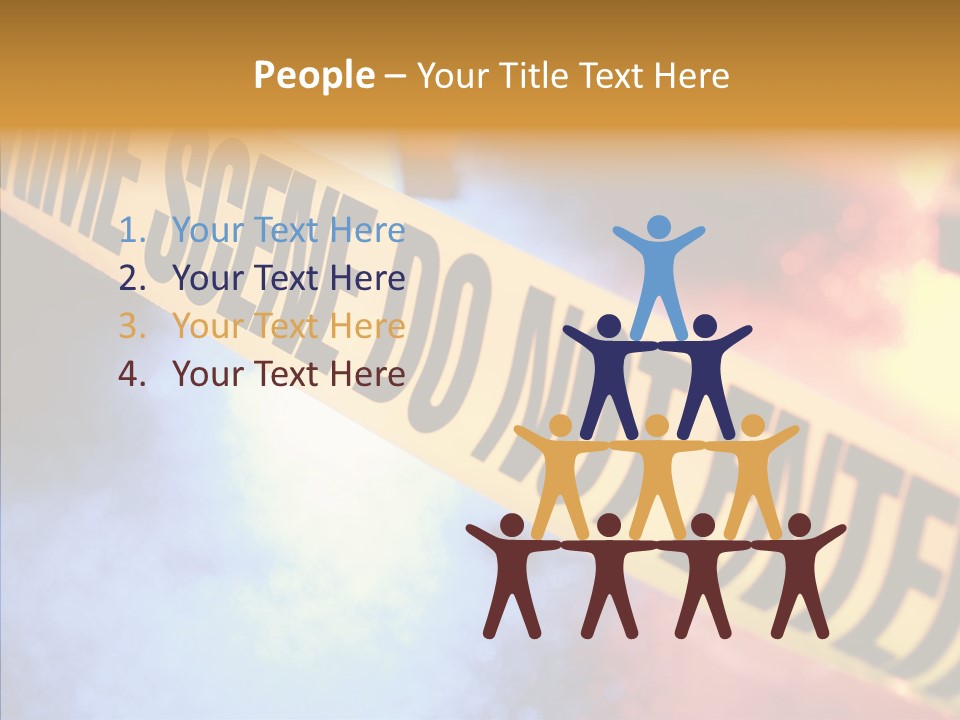 Tape Boundary Patrol Car PowerPoint Template