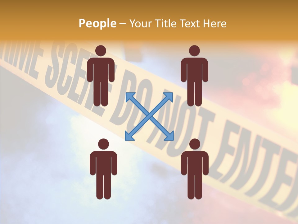 Tape Boundary Patrol Car PowerPoint Template