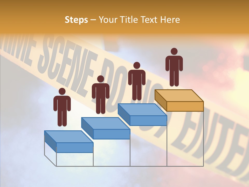 Tape Boundary Patrol Car PowerPoint Template