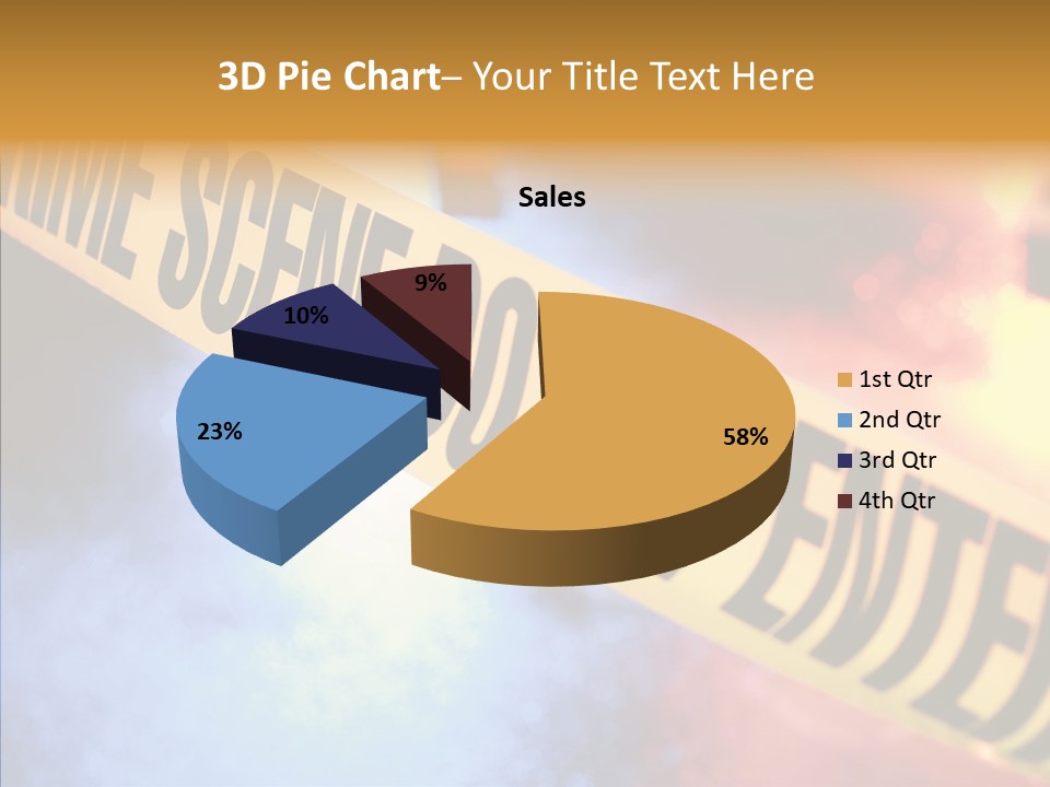 Tape Boundary Patrol Car PowerPoint Template
