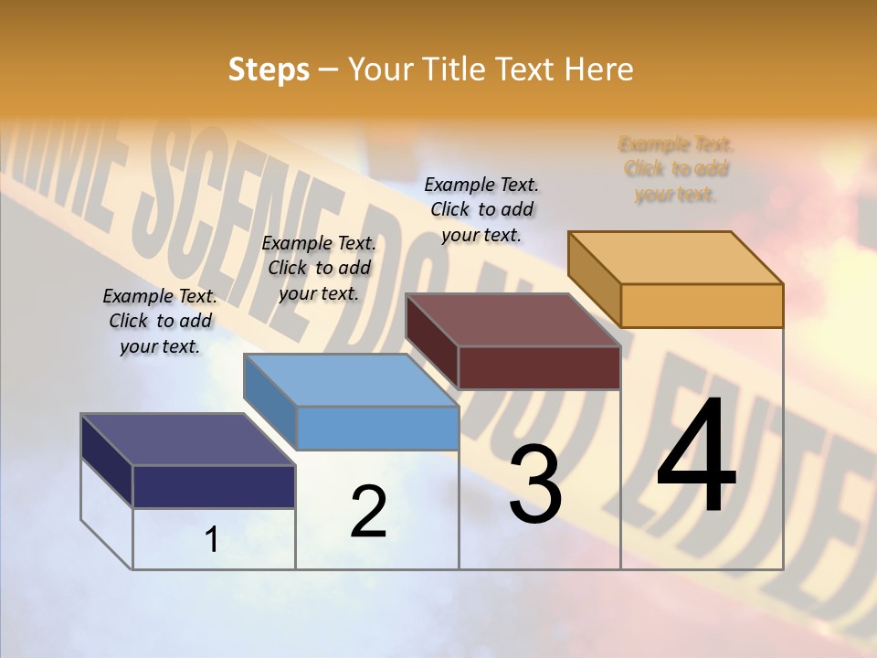 Tape Boundary Patrol Car PowerPoint Template