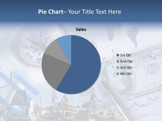 A Compass, Money, And A Pen On Top Of A Map PowerPoint Template