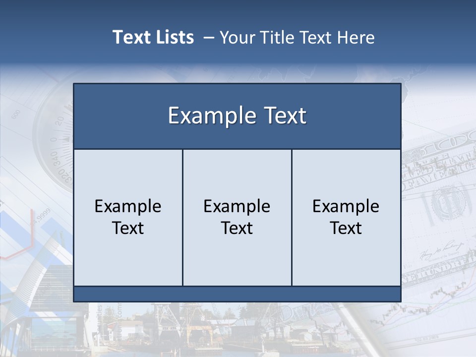 A Compass, Money, And A Pen On Top Of A Map PowerPoint Template