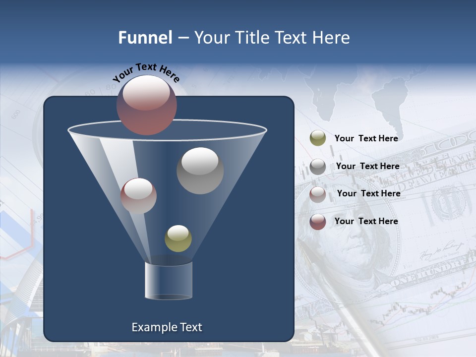 A Compass, Money, And A Pen On Top Of A Map PowerPoint Template