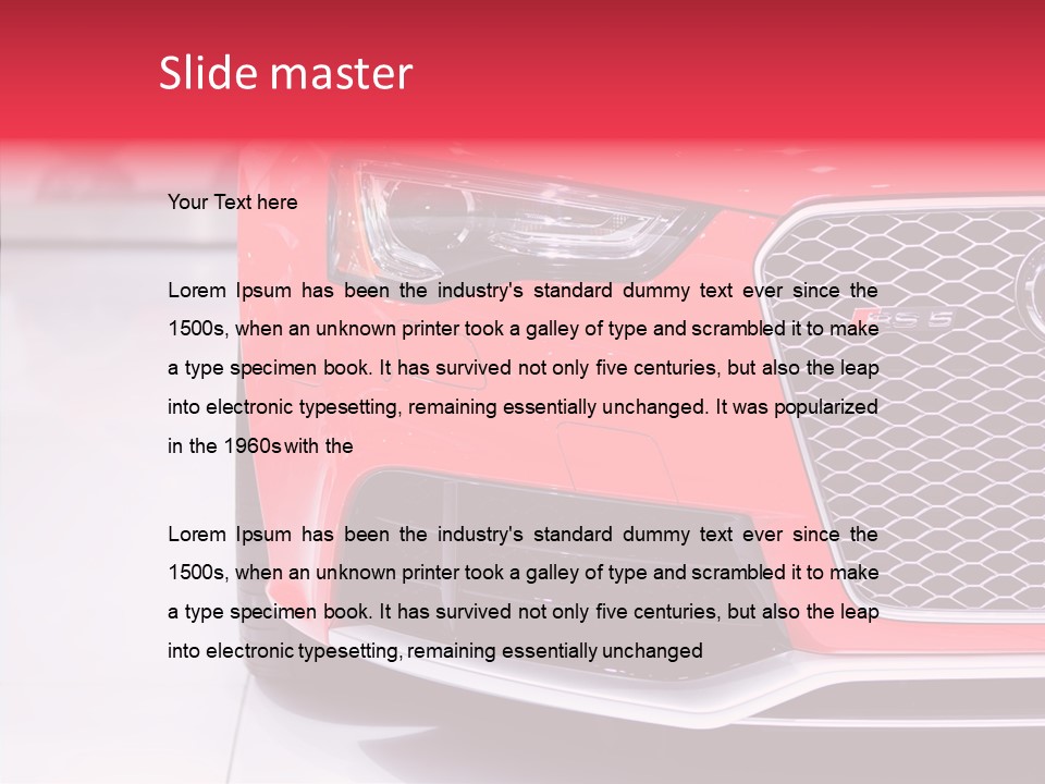 Audi German Lamp PowerPoint Template