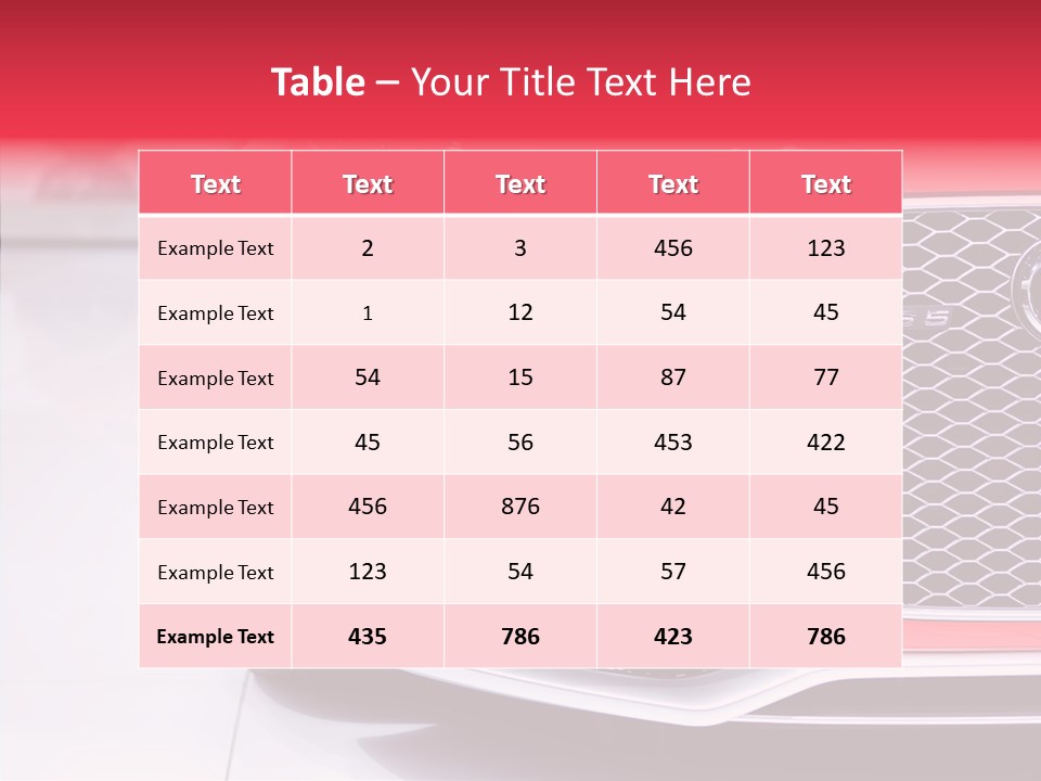 Audi German Lamp PowerPoint Template