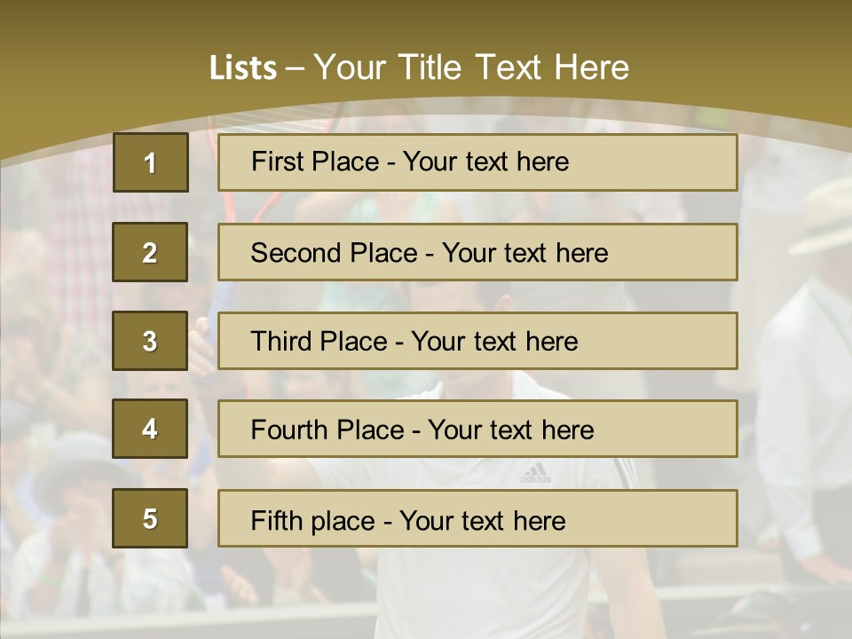 Compete Tournament White PowerPoint Template