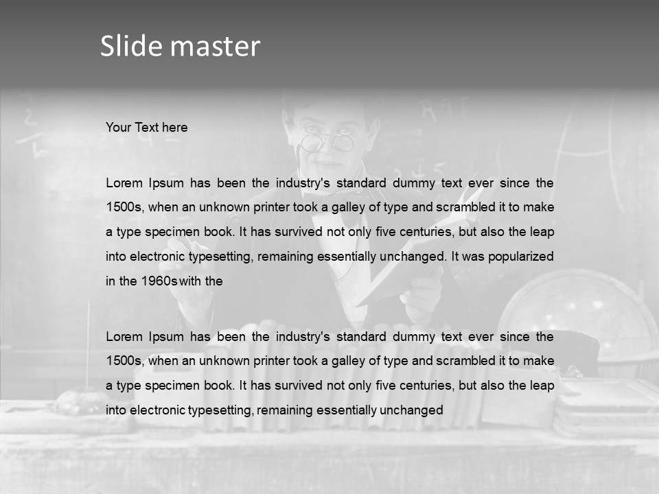 Years Man Teacher PowerPoint Template