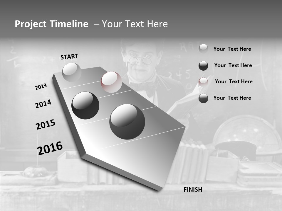 Years Man Teacher PowerPoint Template