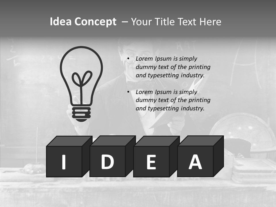 Years Man Teacher PowerPoint Template