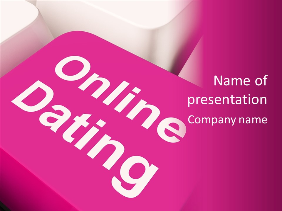 A Computer Keyboard With The Words Online Dating On It PowerPoint Template