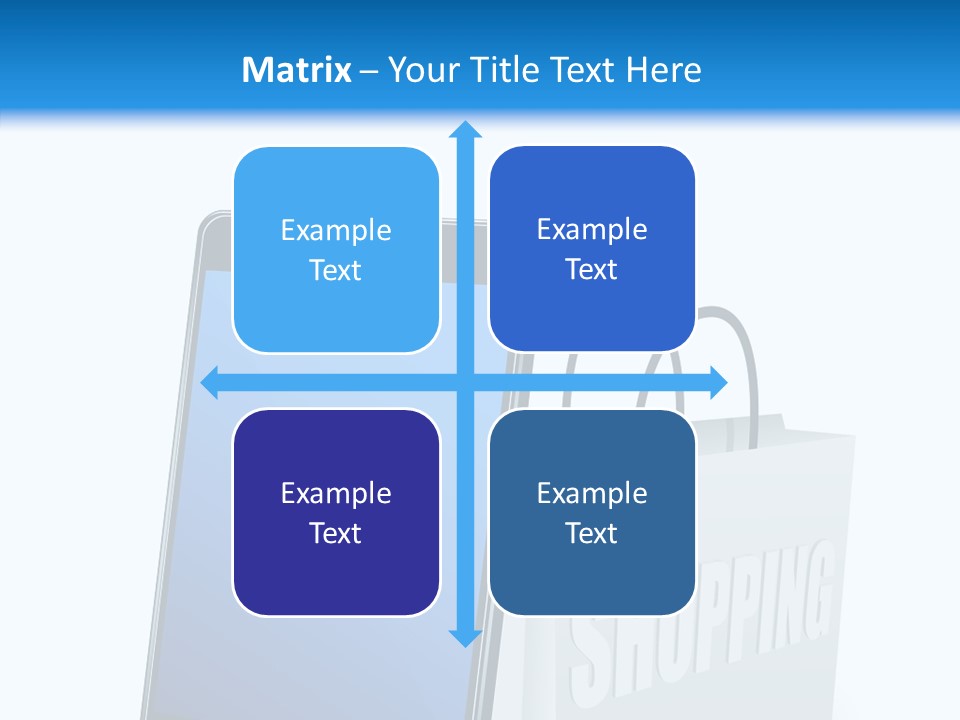 A Smart Phone Sitting Next To A Shopping Bag PowerPoint Template