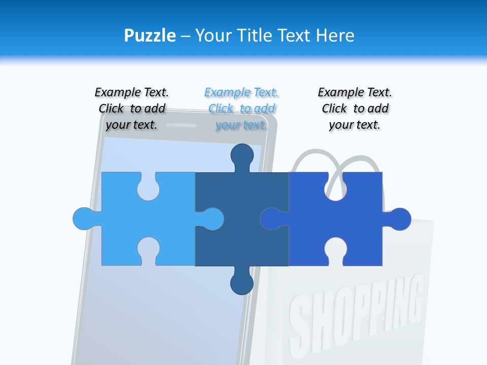 A Smart Phone Sitting Next To A Shopping Bag PowerPoint Template