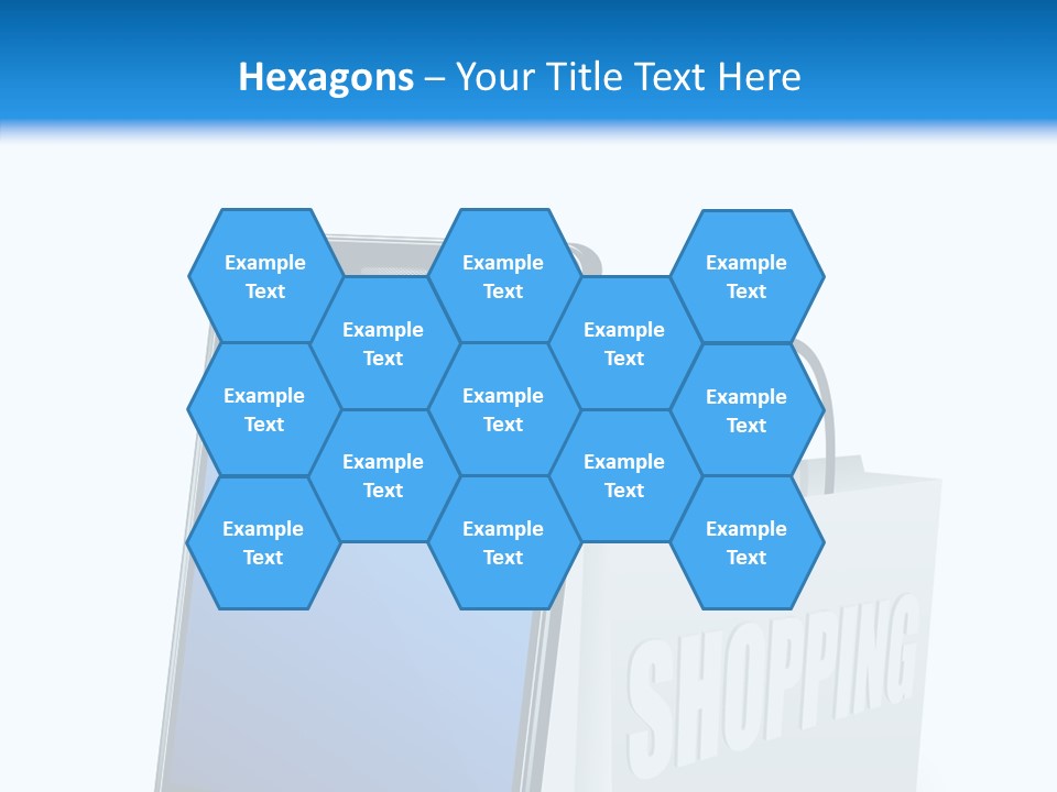 A Smart Phone Sitting Next To A Shopping Bag PowerPoint Template