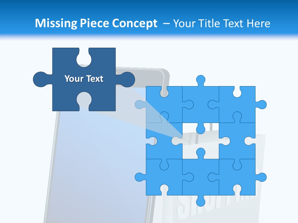 A Smart Phone Sitting Next To A Shopping Bag PowerPoint Template