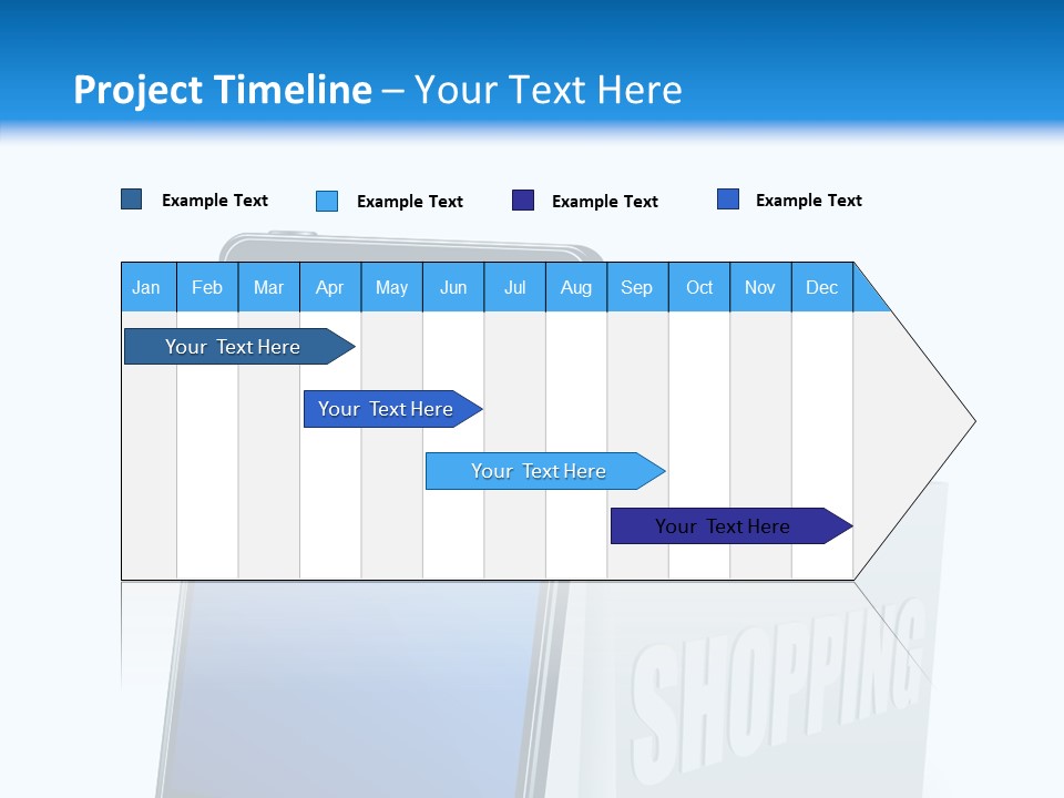 A Smart Phone Sitting Next To A Shopping Bag PowerPoint Template