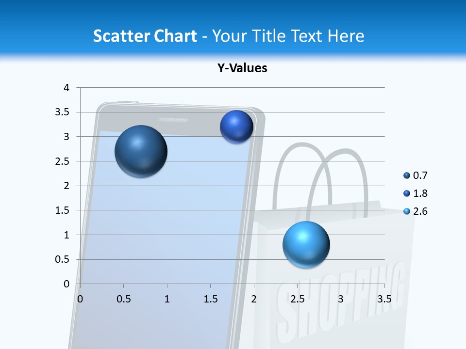A Smart Phone Sitting Next To A Shopping Bag PowerPoint Template