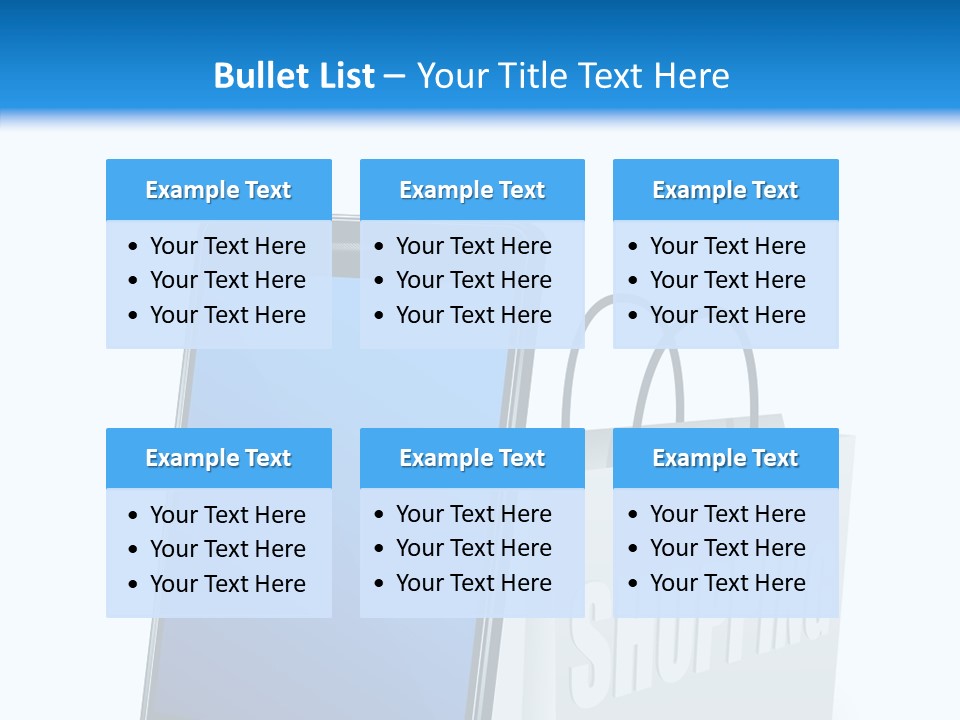 A Smart Phone Sitting Next To A Shopping Bag PowerPoint Template