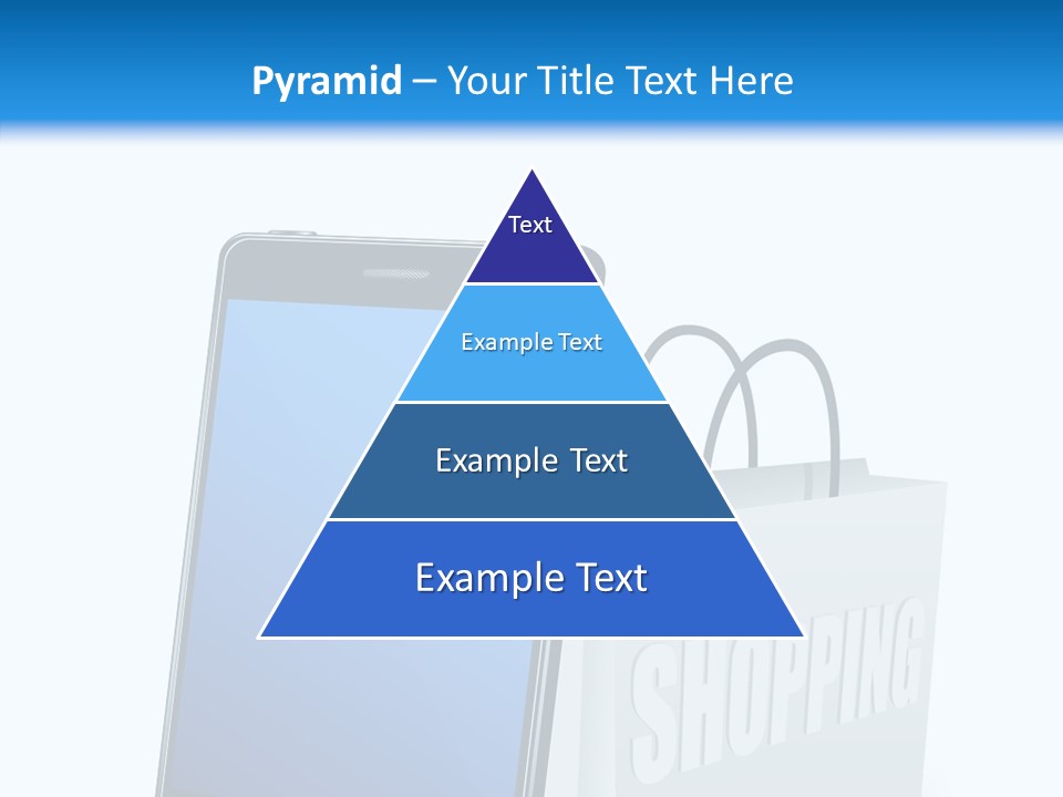 A Smart Phone Sitting Next To A Shopping Bag PowerPoint Template