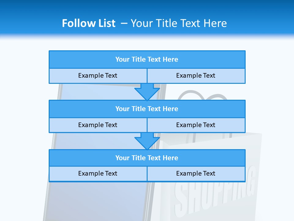A Smart Phone Sitting Next To A Shopping Bag PowerPoint Template